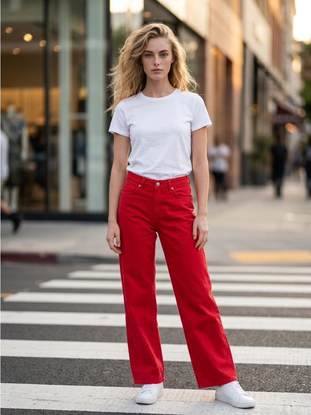 ❤️ Wild Fable Low-Rise Baggy Jeans | Size 6 | Red Wide Leg Y2K Denim